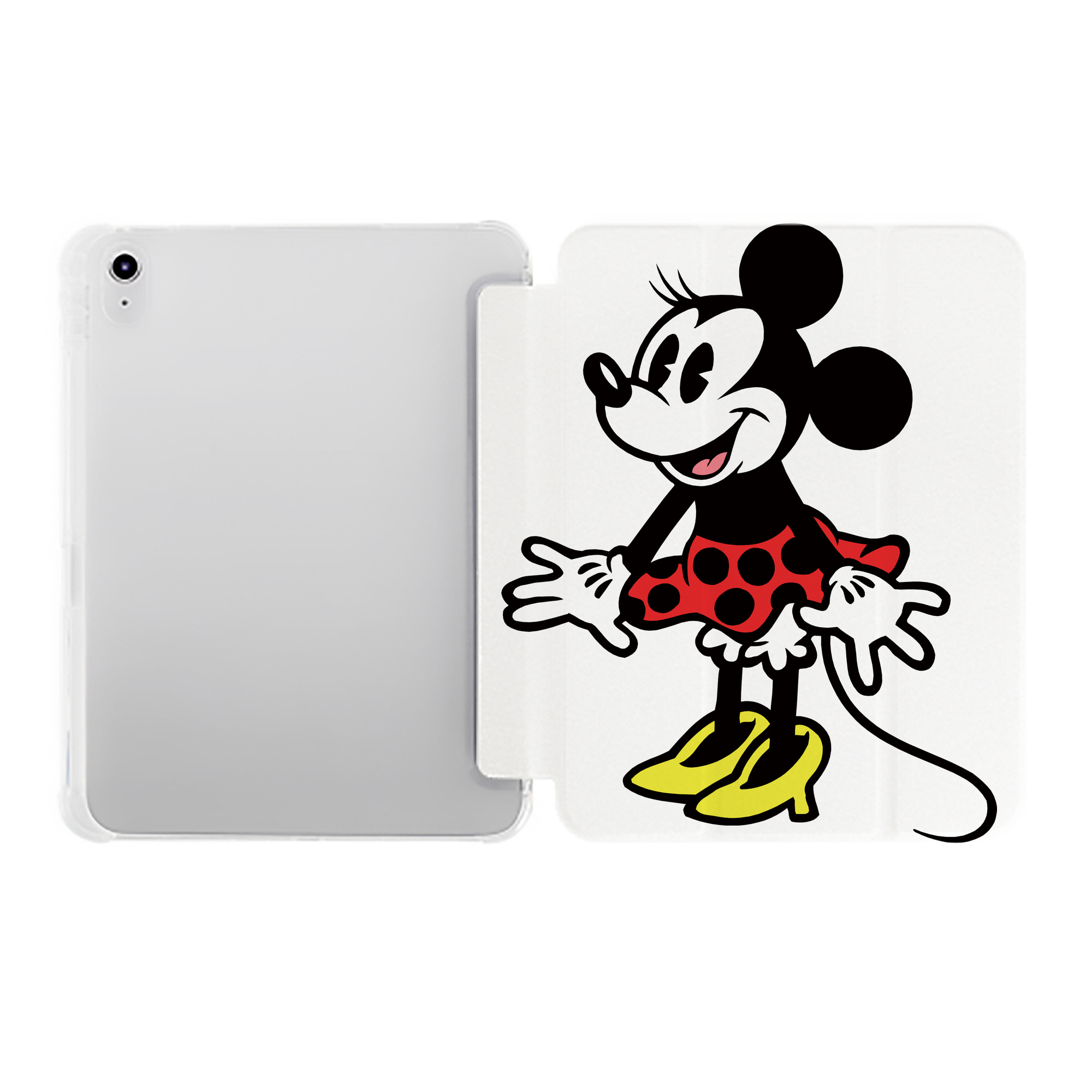（画像用） ミッキーマウス Mickey Mouse IPad ケース ペン収納付き 三つ折りスタンド PUレザー×シリコン 対応機種9.5/10.5/10.9インチ